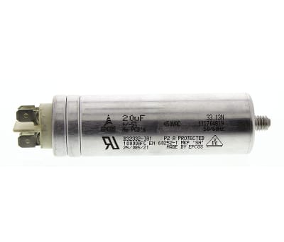 Product image for B32332 MOTOR RUN CAPACITOR 20UF 450V