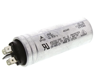 Product image for B32332 MOTOR RUN CAPACITOR 25UF 450V