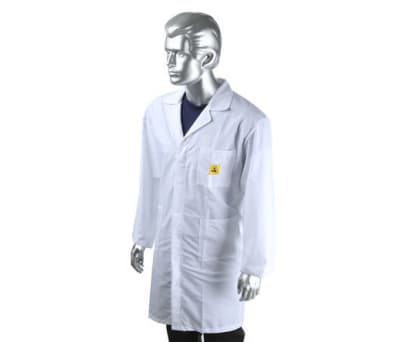 Product image for ESD UNISEX LAB COAT, MEDIUM