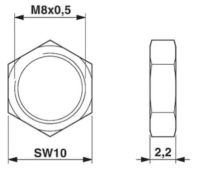 Product image for Flat nut with M8 thread