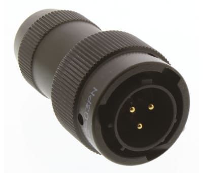 Product image for Plug with cable gland 3 way pin contacts