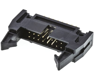 Product image for HEADER, L/LATCH, STR, 2.54MM, 16WAY