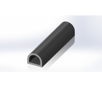 Product image for RS PRO EPDM Black Edging strip, 20m x 10 mm x 12mm