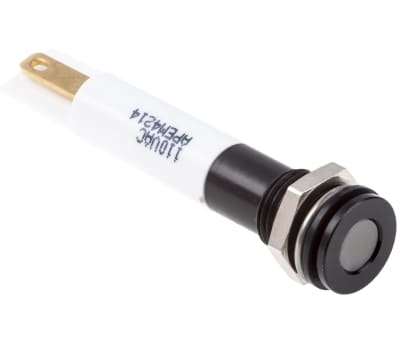 Product image for 8mm flush hyper bright LED, white 110Vac