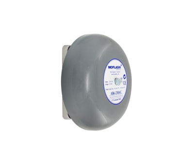 Product image for Moflash AB6 Grey Single Tone Siren, 230 V, 103dB at 1 Metre, Wall Mount, IP44