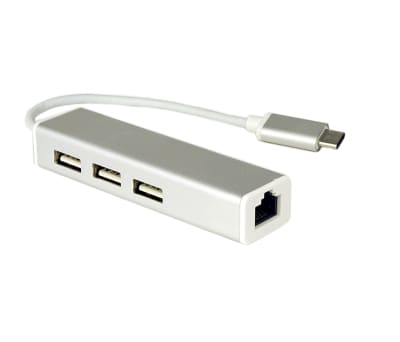 Product image for TYPE C TO ETHERNET ADAPTER AND USB HUB