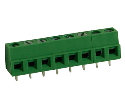 Product image for 5mm PCB terminal block, low profile, 8P