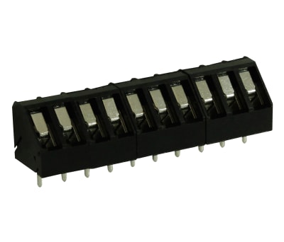 Product image for 5mm PCB terminal block, 45 degree, 10P