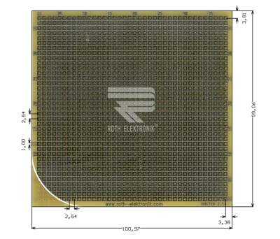 Product image for RE017-LF PROTOTYPING BOARD FR4 GRID