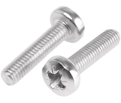 Product image for A2 s/steel cross pan head screw,M6x60mm