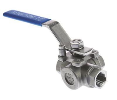 Product image for S/steel L port ball valve,3/4in BSP F