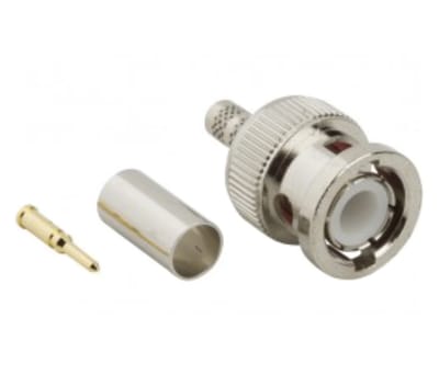 Product image for Amphenol RF 50Ω Straight Cable Mount BNC Connector, Plug, RG142, RG223, RG400, RG55