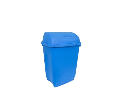 Product image for 50 Litre Plastic Blue Flip Top Bin