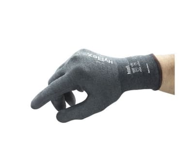 Product image for Ansell HyFlex, Grey Nitrile Coated Work Gloves, Size 8