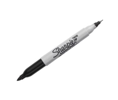 Product image for SHARPIE PERMANENT MARKER BLACK TWIN TIP