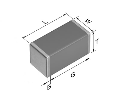 Product image for CAPACITOR MULTI LAYER CERAMIC X8R SMD 12