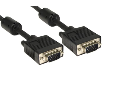 Product image for 1mtr VGA/SVGA HD15 M-M Cable - Black