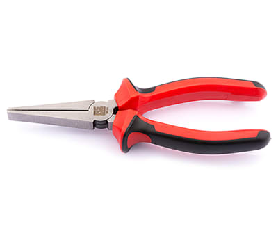 Product image for 160MM FLAT NOSE PLIERS/DUOTECH-POLISHED