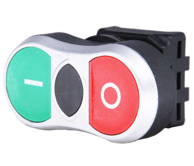 Product image for Double Push Button Green/Red "I" "0"