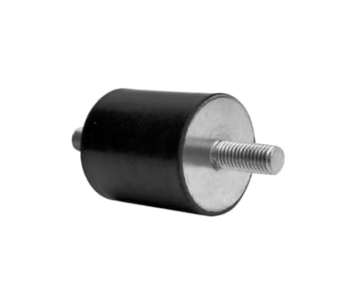 Product image for RS PRO 8mm Stud Mount M4 15mm Diameter 25kg Compression Load, Male to Male Natural Rubber