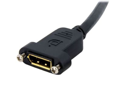 Product image for 3FT PANEL MOUNT DISPLAYPORT CABLE - F/M