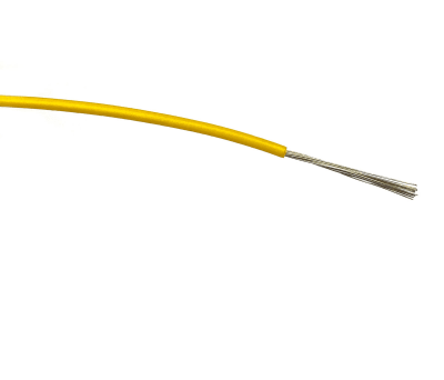 Product image for YELLOW PVC EQUIPMENT WIRE 16/0.2MM 100M