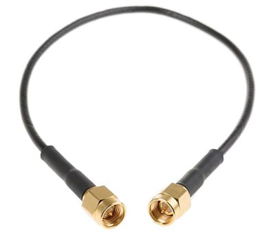 Product image for SMA RF coax cable assembly, RG174, gold