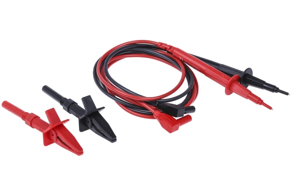 Product image for RS PRO Multimeter Leads Fused Probe Kit, Fused, CAT III 1000V