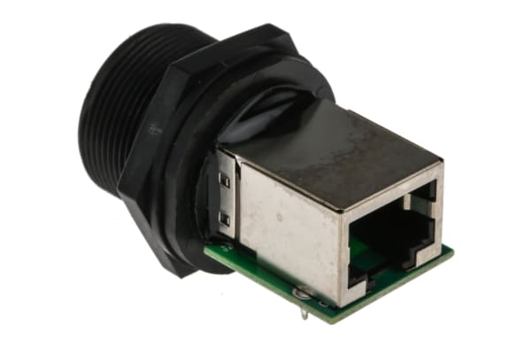 Product image for RJ45 PLASTIC C3 SHIELDED PANEL JACK