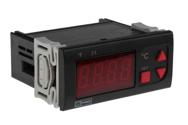 Product image for RS PRO Panel Mount On/Off Temperature Controller, 77 x 35mm 1 Input, 1 Output Relay, 230 V ac Supply Voltage