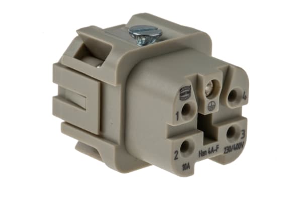 Product image for HAN(R) A 4P+E SOCKET INSERT,10A 230/400V