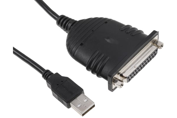 Product image for USB TO PARALLEL ADAPTER CABLE DB25