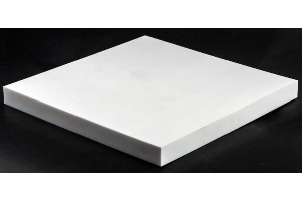 Product image for PTFE PLASTIC SHEET STOCK,300X300X25MM