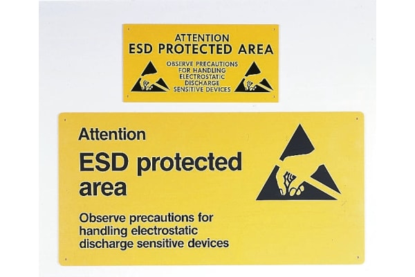 Product image for Rigid poster 'ESD...area',300x600mm