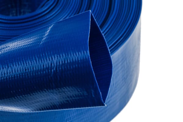 Product image for RS PRO PVC Flexible Tubing, Blue, 55.3mm External Diameter, 20m Long, Reinforced, Chemical, Water Applications