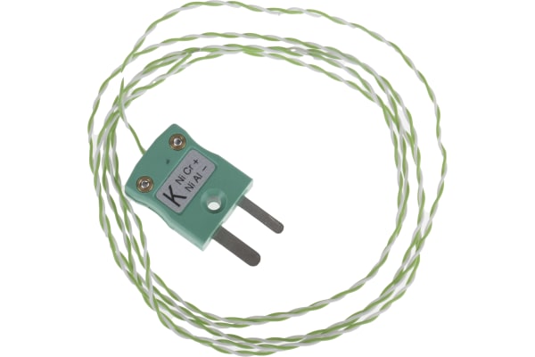 Product image for K PTFE MIN FITTED PLUG THERMOCOUPLE,1M