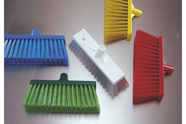Product image for WHITE STIFF YARD BROOM,300X75MM