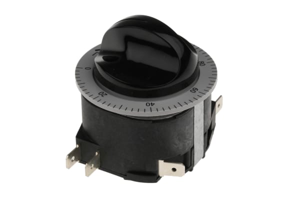 Product image for DPDT MECHANICAL RUN-BACK TIMER,0-120MIN