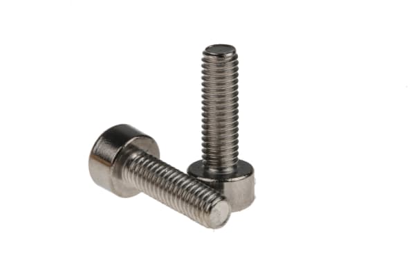 Product image for RS PRO Plain Stainless Steel Hex Socket Cap Screw, DIN 912 M3 x 10mm