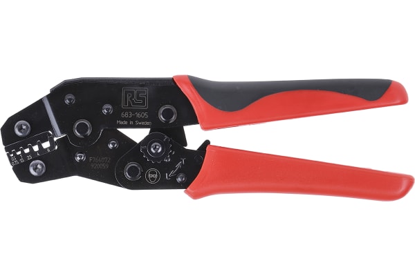 Product image for RS PRO Ratcheting Hand Crimping Tool for Bootlace Ferrule