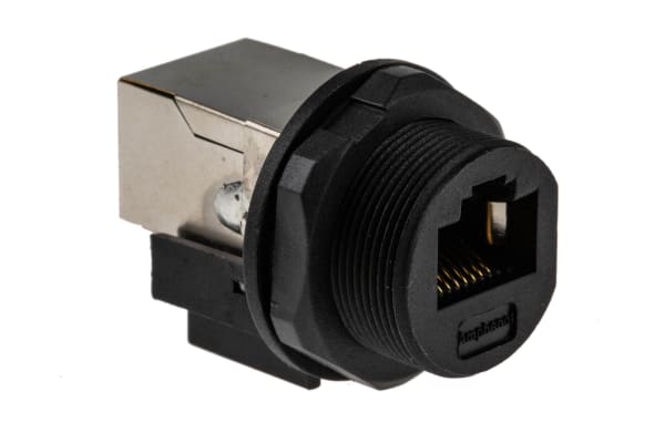 Product image for RJ45 JAM NUT RECEPTACLE,STRAIGHT TERM