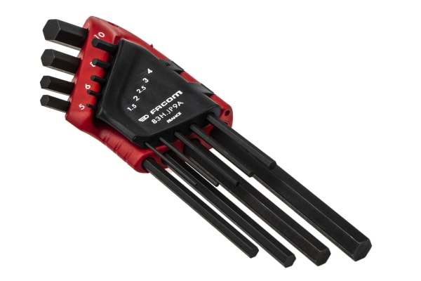 Product image for 9 X METRIC HEXAGON KEY SET, LONG ARM