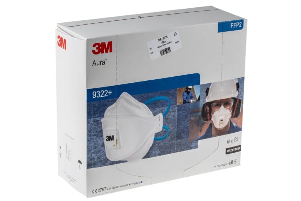 Product image for AURA 9322+ FFP2 VALVED DUST RESPIRATOR