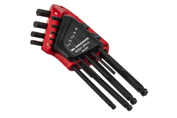 Product image for 9PC METRIC SPHERICAL HEAD HEX KEY SET