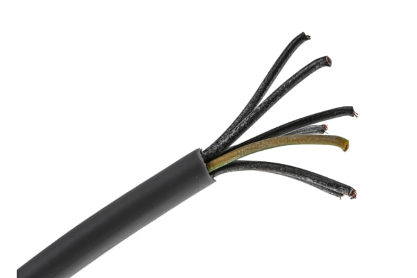 Product image for RS PRO 7 Core Unscreened YY Control Cable, 1 mm², Grey PVC Sheath, 50m, 17 AWG