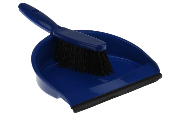 Product image for RS PRO Blue Dustpan & Brush for Cleaning with brush included