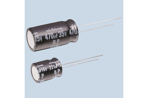 Product image for CAPACITOR,ALUMINIUM,RADIAL,50V,10UF