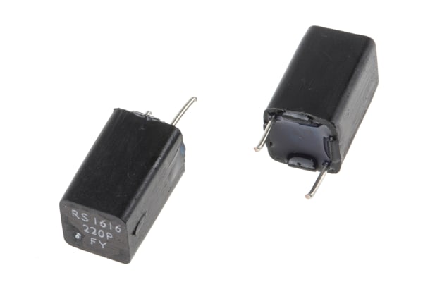 Product image for EXFS polystyrene capacitor,220pF 63Vdc