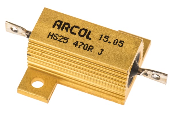 Product image for HS25 AL HOUSE WIREWOUNDRESISTOR,470R 25W