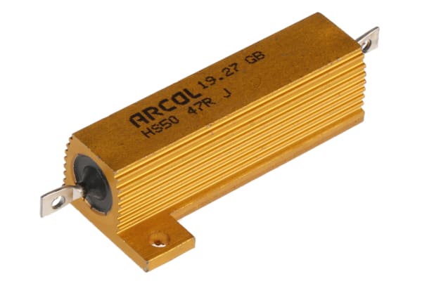 Product image for HS50 AL HOUSE WIREWOUND RESISTOR,47R 50W